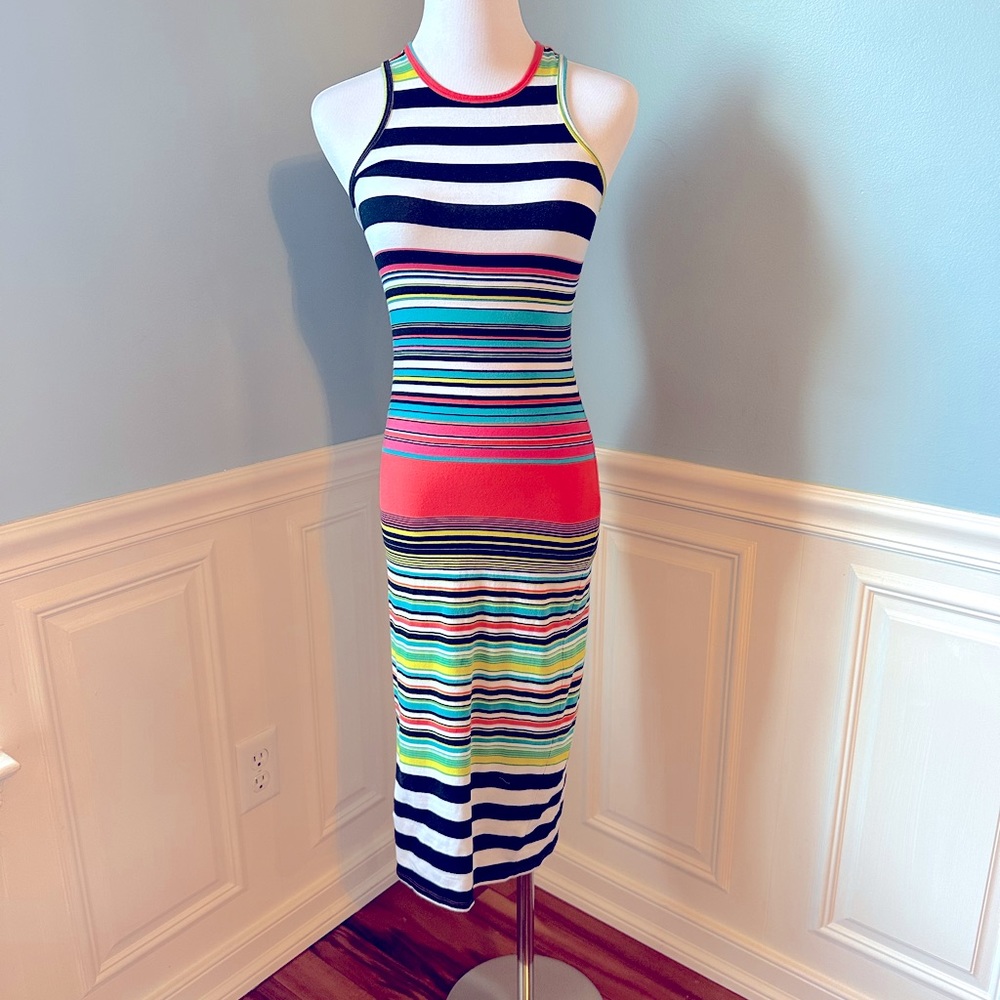 Girl’s multicolored sundress.